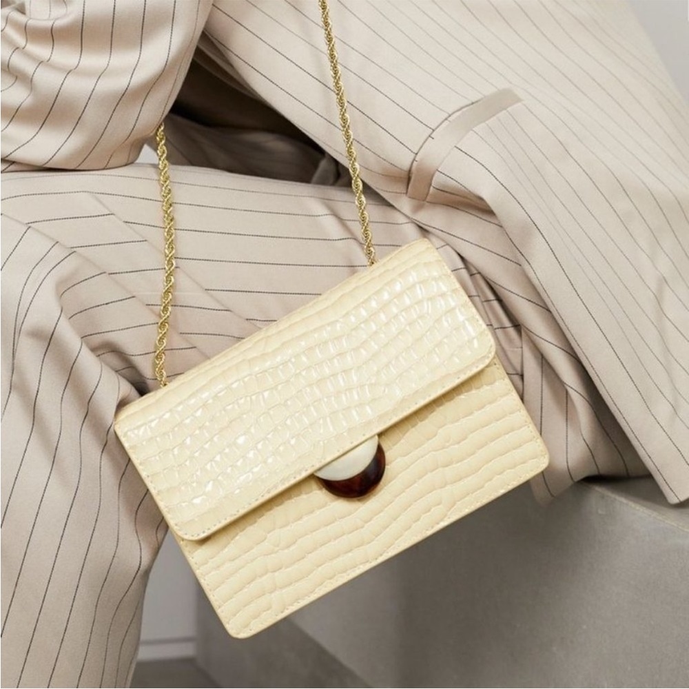 Loeffler Randall Cream Crossbody Bag